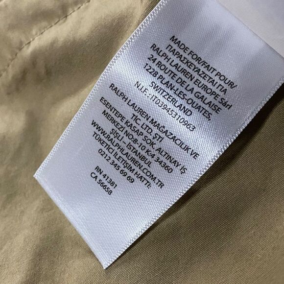 Polo Ralph Lauren Mens Khaki Shearling Patch Wading Jacket New with Tags XXL - Picture 14 of 15